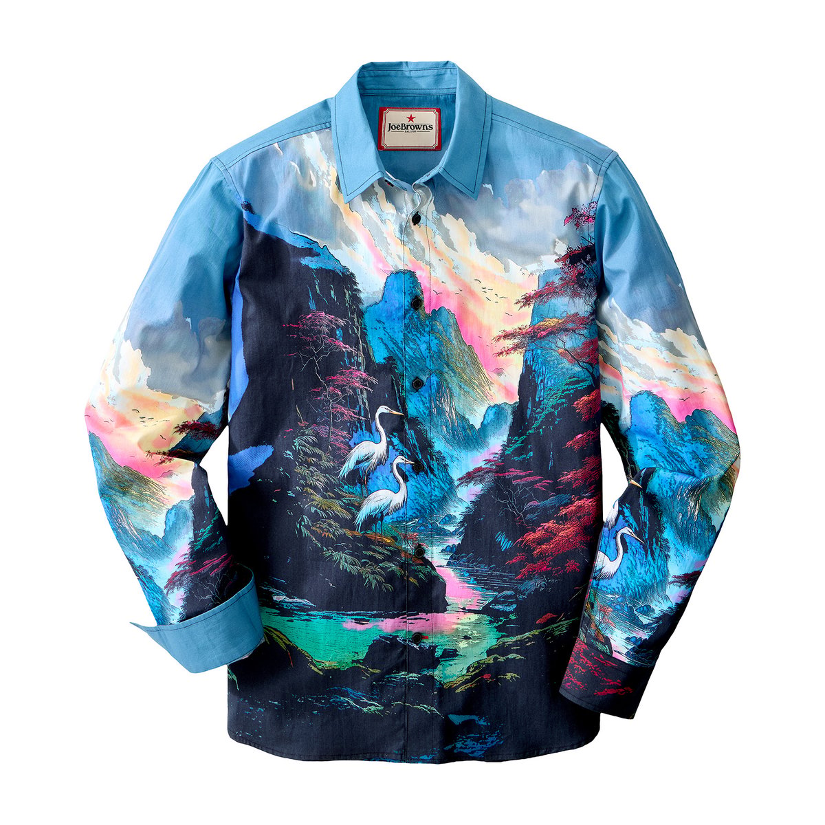 Chemise Imprimé Paysage Somptueux bleu, JOE BROWNS