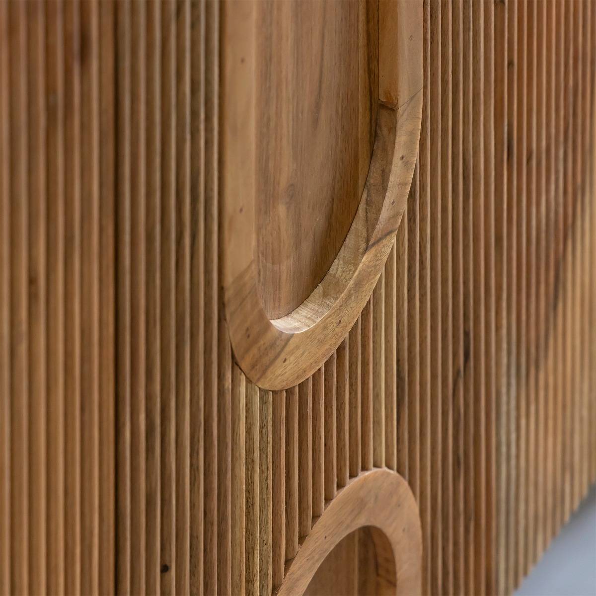 Buffet en bois d'acacia TILIO bois foncé, MADE IN MEUBLES 