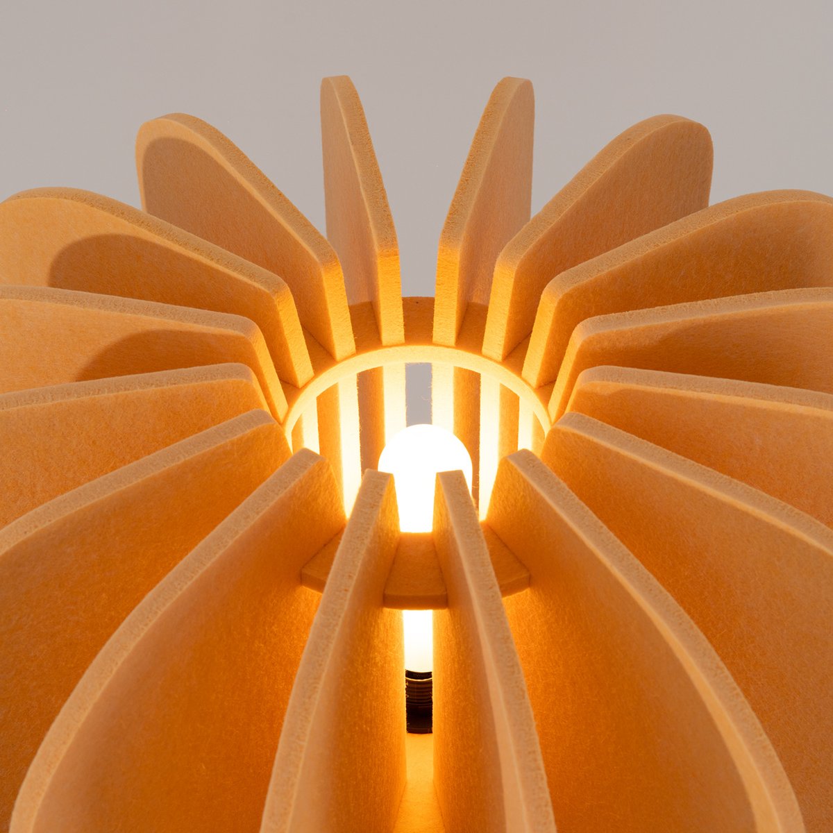Lampadaire Feutre Jaune E27 1 Mula jaune, EDEN