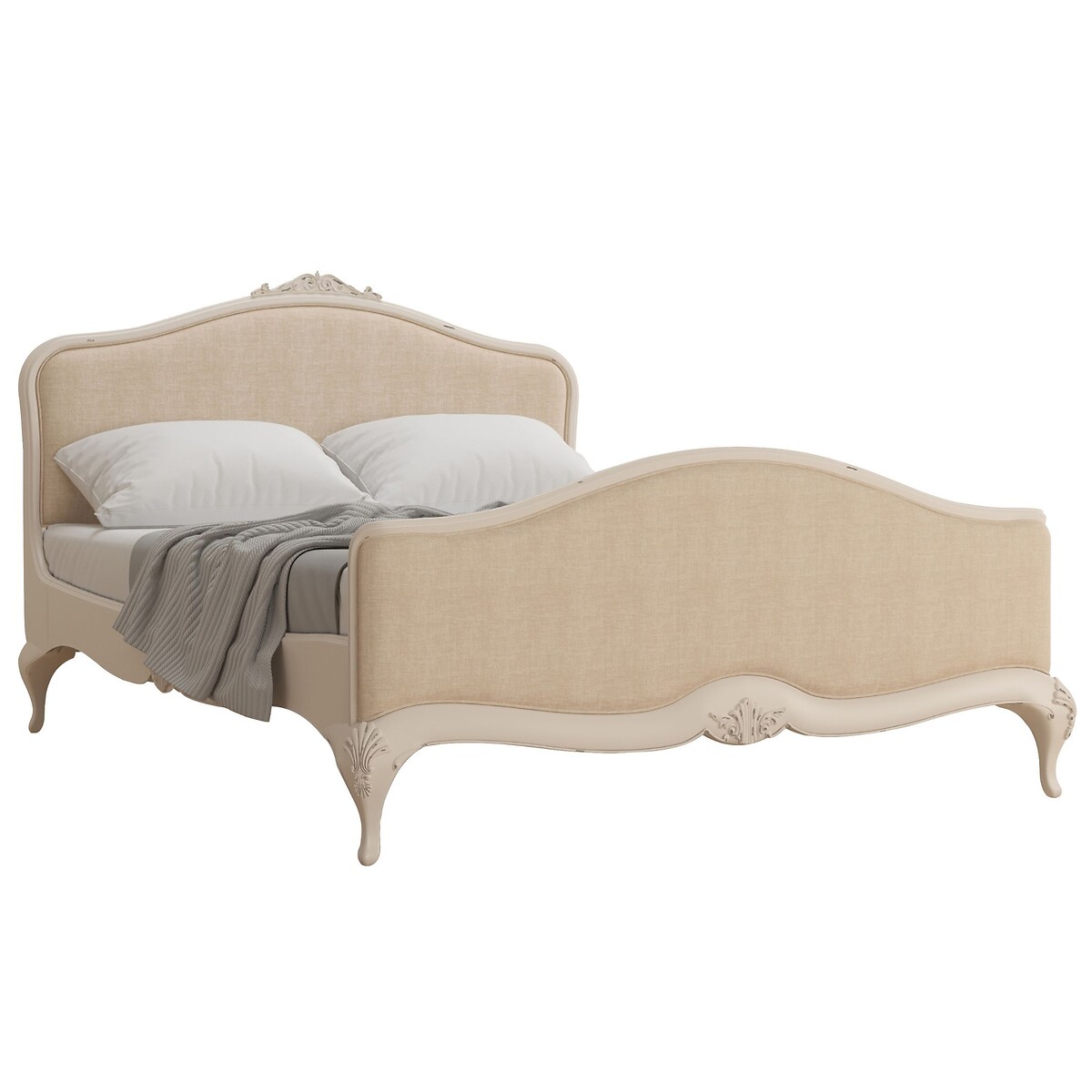 Ivory French-Vintage Upholstered Bed ivory, WILLIS & GAMBIER