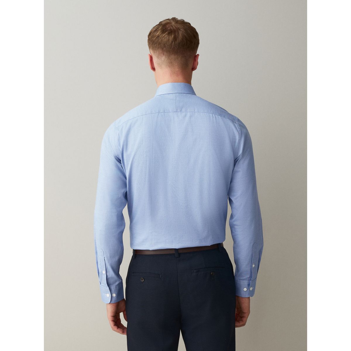 Chemise slim habillée/cravate maille bordeaux signature bleu, NEXT