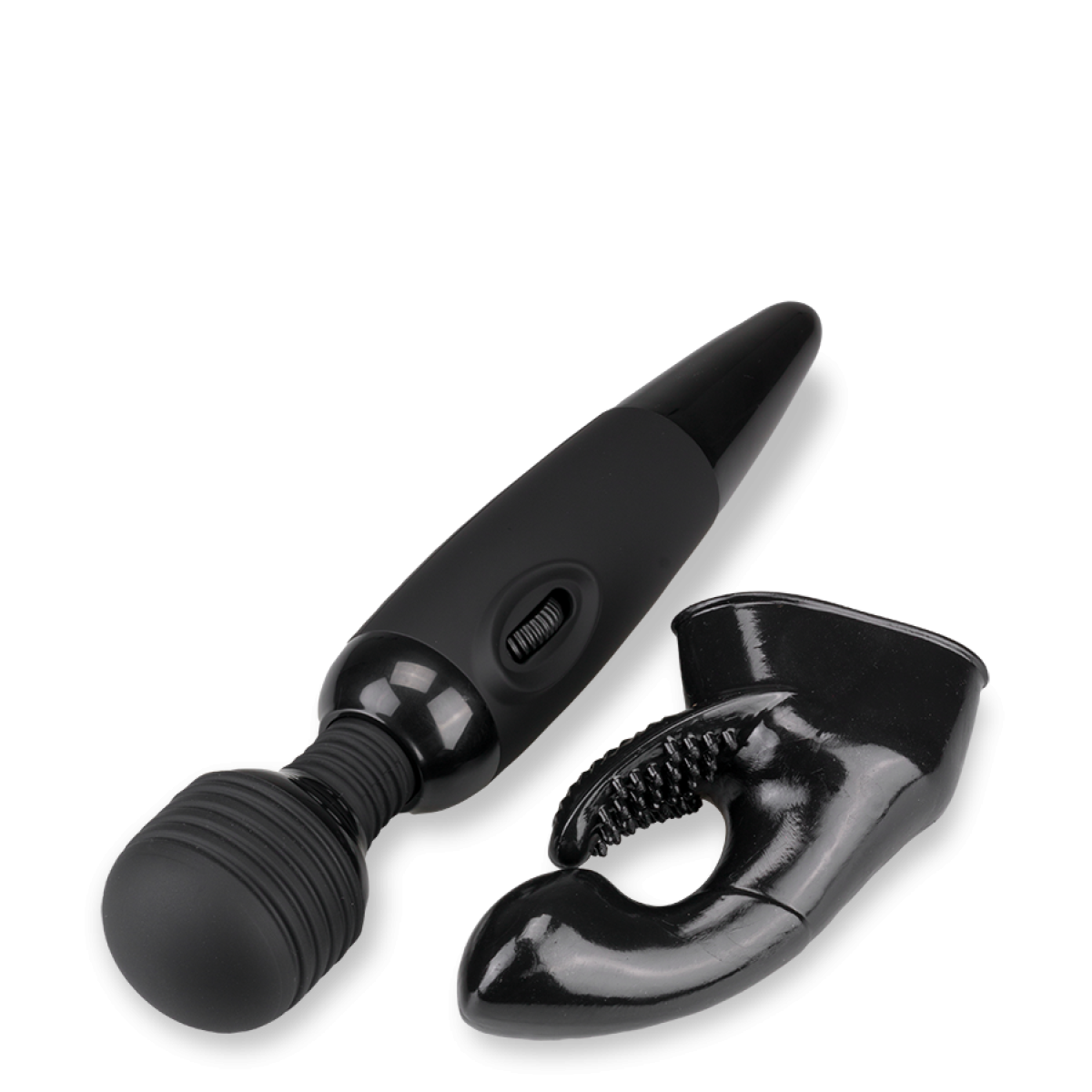 Vibromasseur puissant Fantasy Wand black 2 embouts noir, LOVE AND VIBES