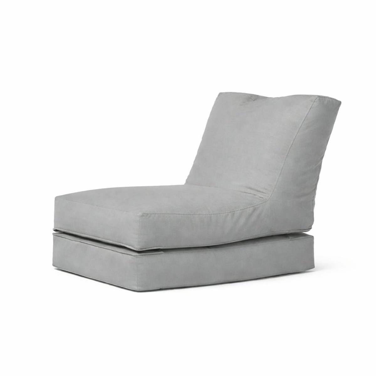 Pouf transat de jardin imperméable pliant ARTA gris, PIER IMPORT