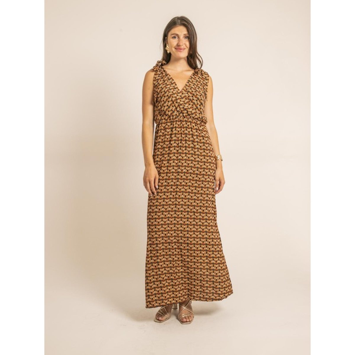 Robe Longue Iliana orange, DONA LISA