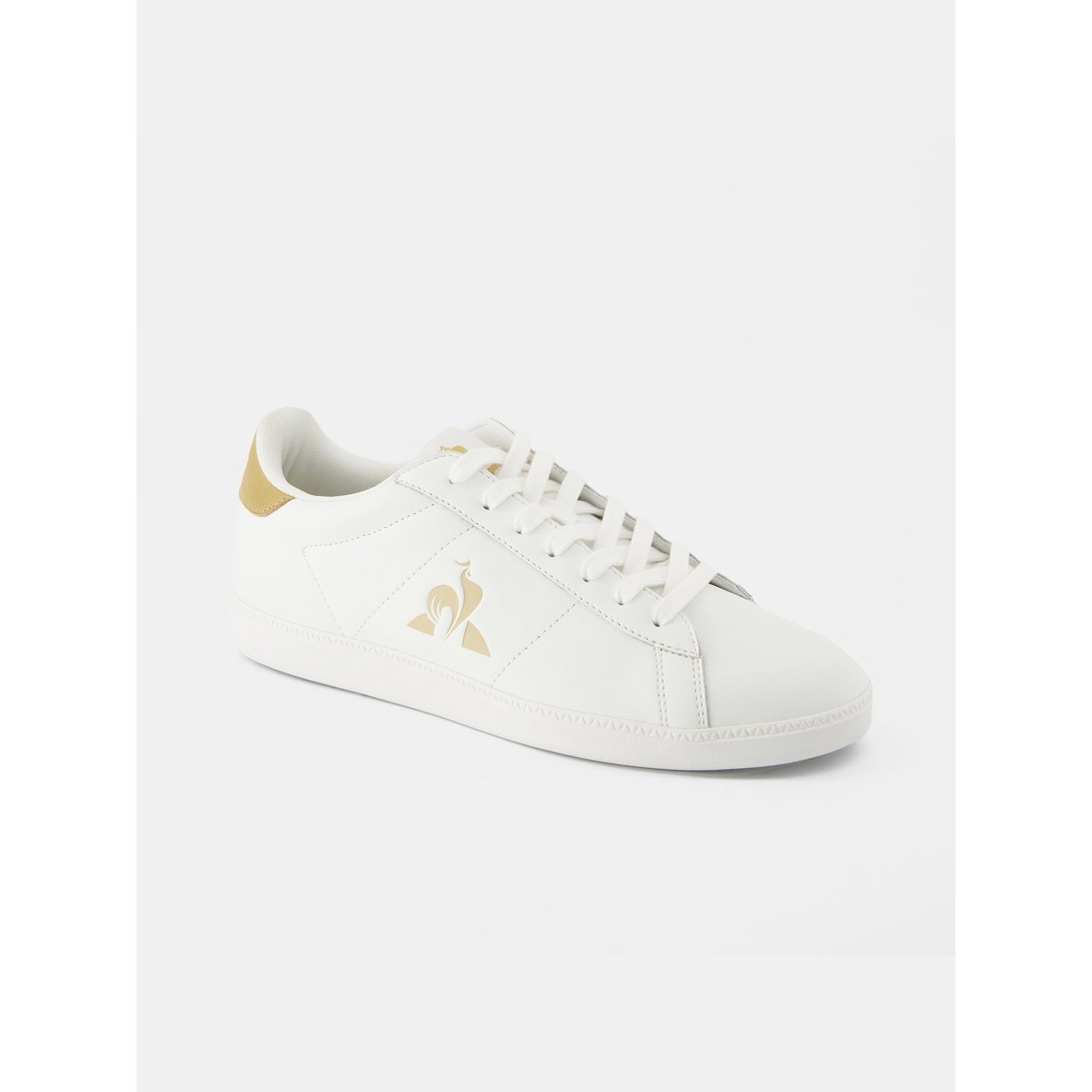 Sneakers de ville en cuir Courtset optical white/tan, LE COQ SPORTIF