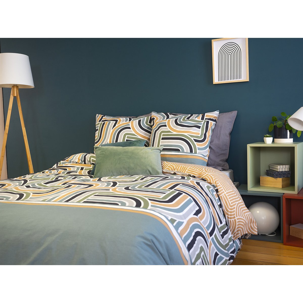 Parure de couette better coton bci loute vert, C DESIGN HOME TEXTILE