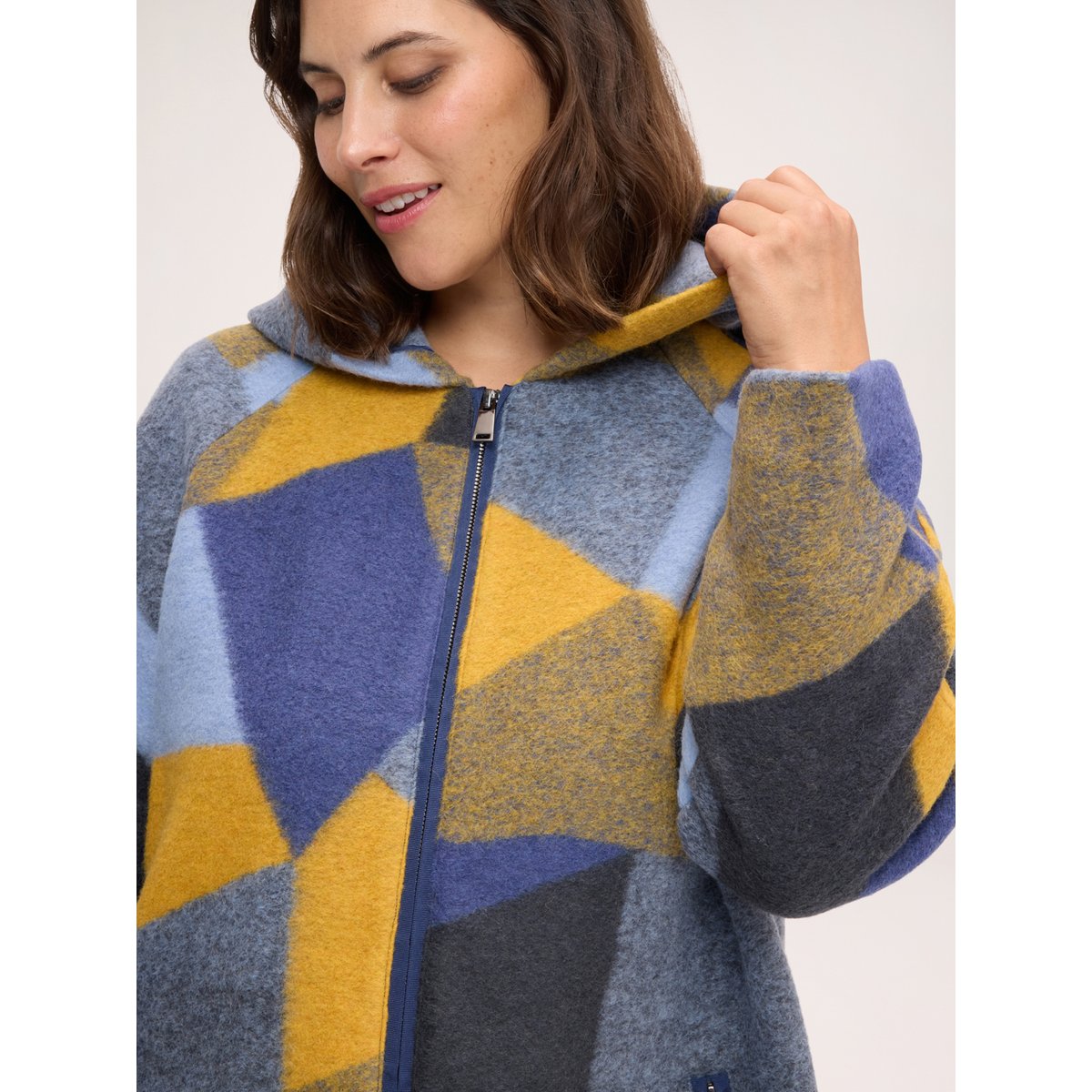 Manteau imprimé bleu, FIORELLA RUBINO