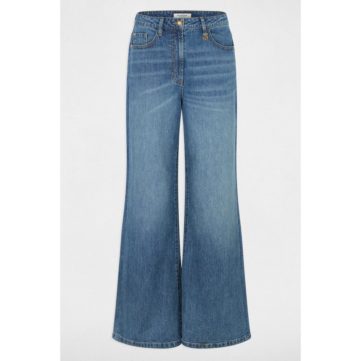 Jean large taille haute denim stone, MORGAN