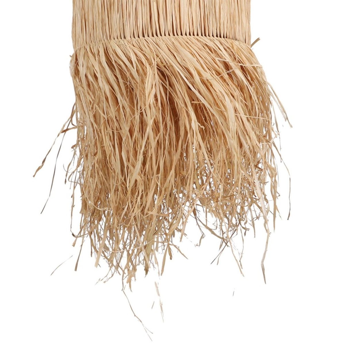 Suspension Lungo raphia franges H60 beige, DECORATIE