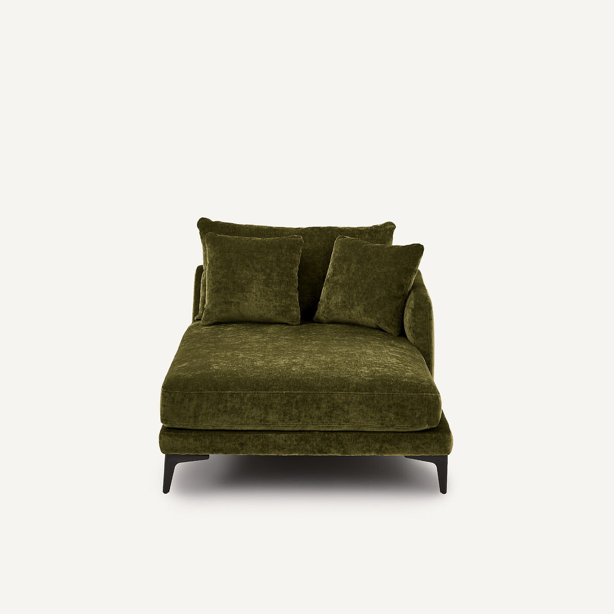 Chaise longue in velluto misto, MODERNISTE, design Emmanuel Gallina verde frutteto, AM.PM X EMMANUEL GALLINA