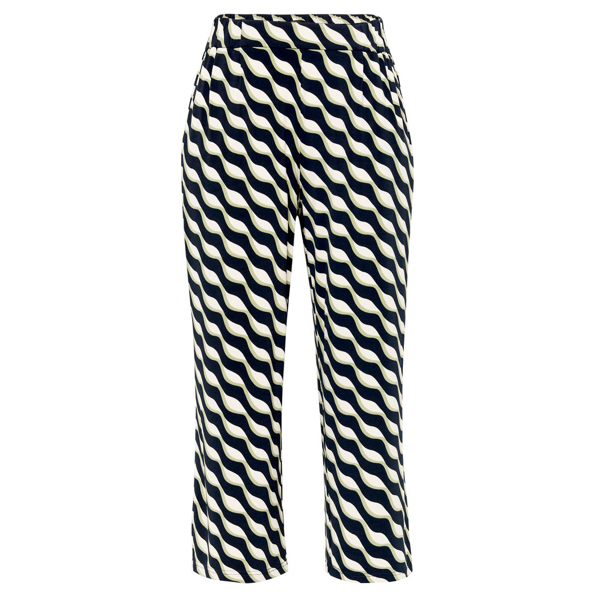 Pantalon à enfiler à pinces dark blue/green, BETTY BARCLAY
