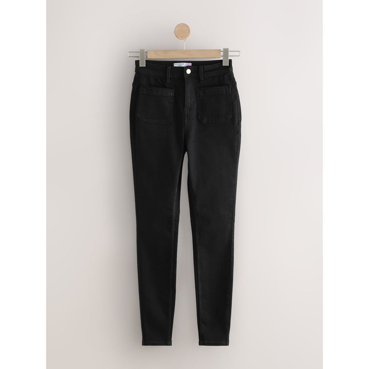 Jean skinny taille haute coupe sablier noir, NEXT