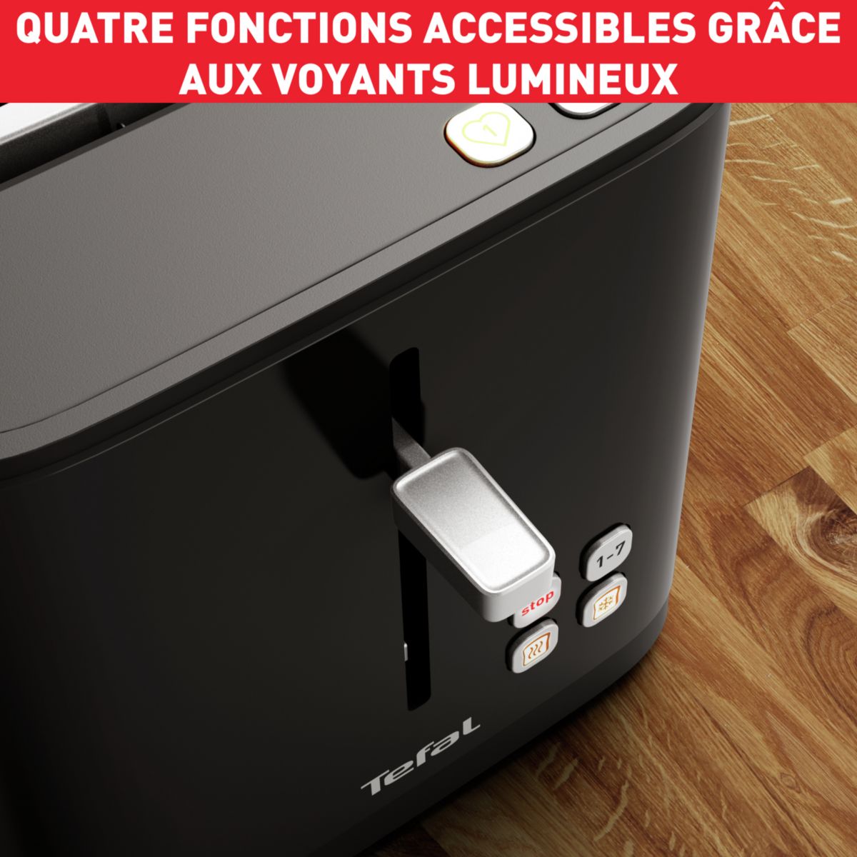 Grille-pain TT640810 écran digital noir, TEFAL