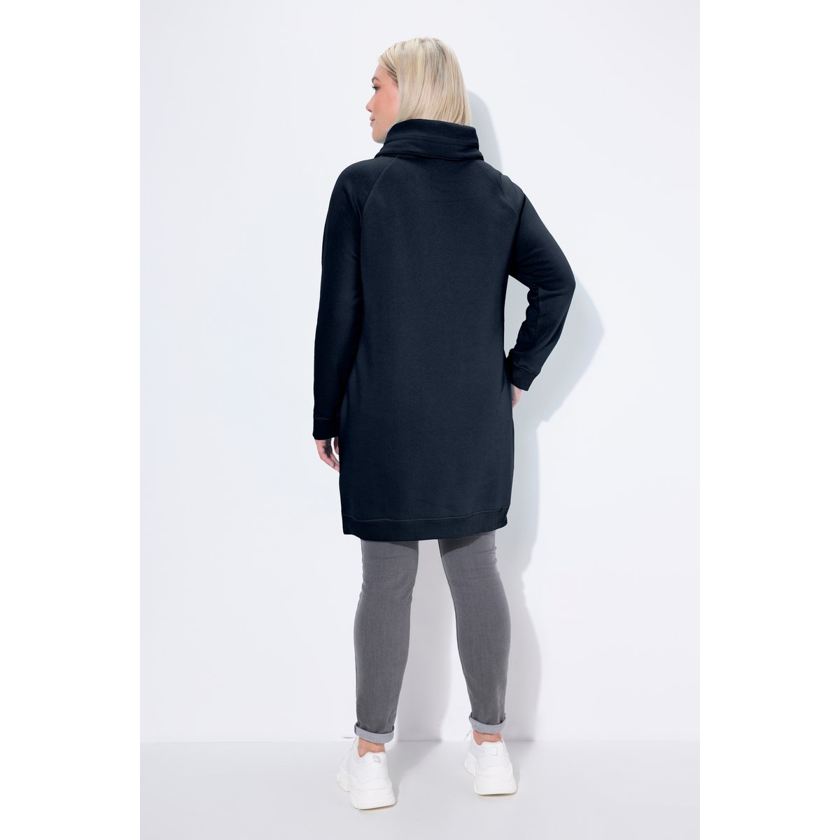 Robe en molleton avec poches marine, ULLA POPKEN