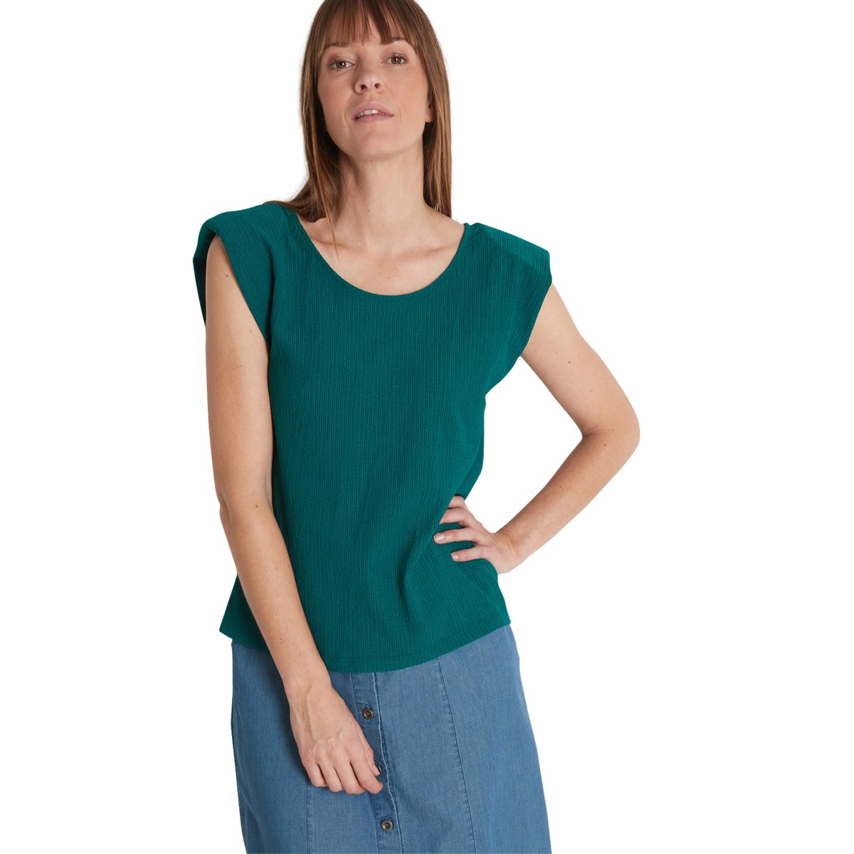 Tee-shirt dos fantaisie vert, DAXON
