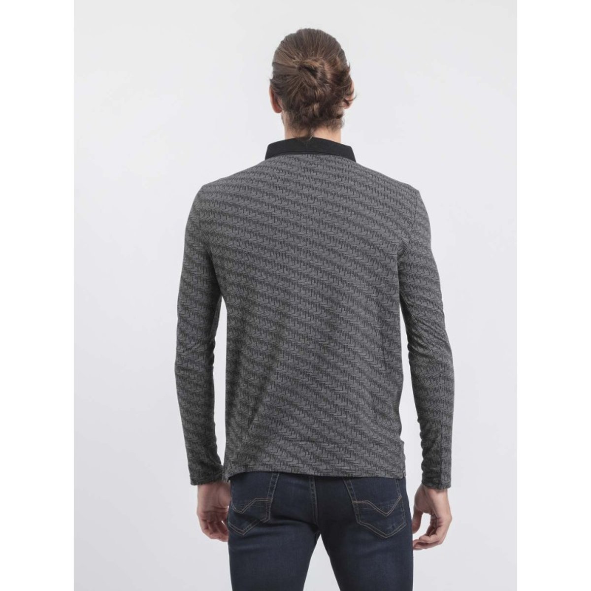 Polo Manches Longues Pur Coton Purly noir, RITCHIE