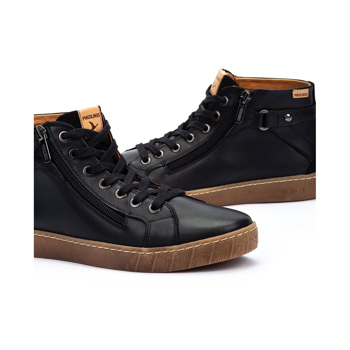 Baskets montantes en cuir, LANZAROTE black, PIKOLINOS