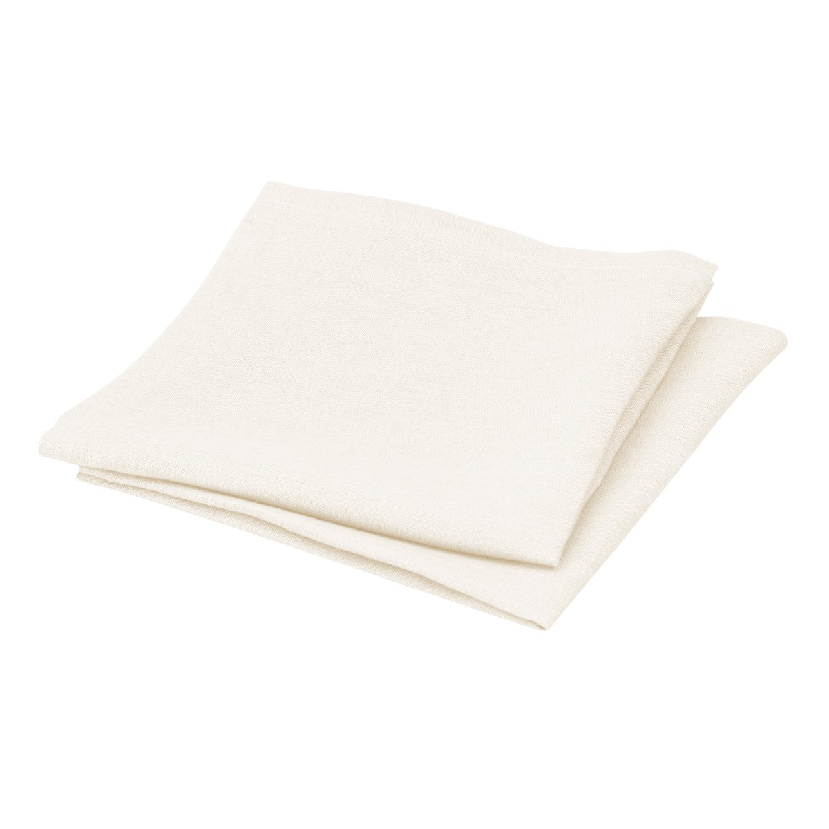 Lot de 2 serviettes de table en lin déperlant, DÉLICES DE LIN ivoire, BLANC CERISE