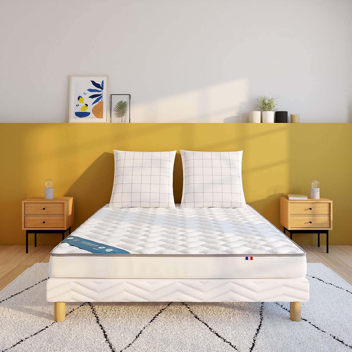 Matelas mousse, soutien mi-ferme, accueil moelleux blanc écru, LA REDOUTE INTERIEURS