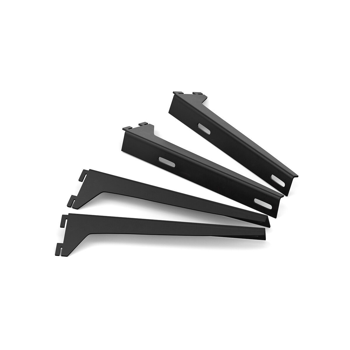 Lot de 4 équerres pour étagères métal, Johanez noir, AM.PM