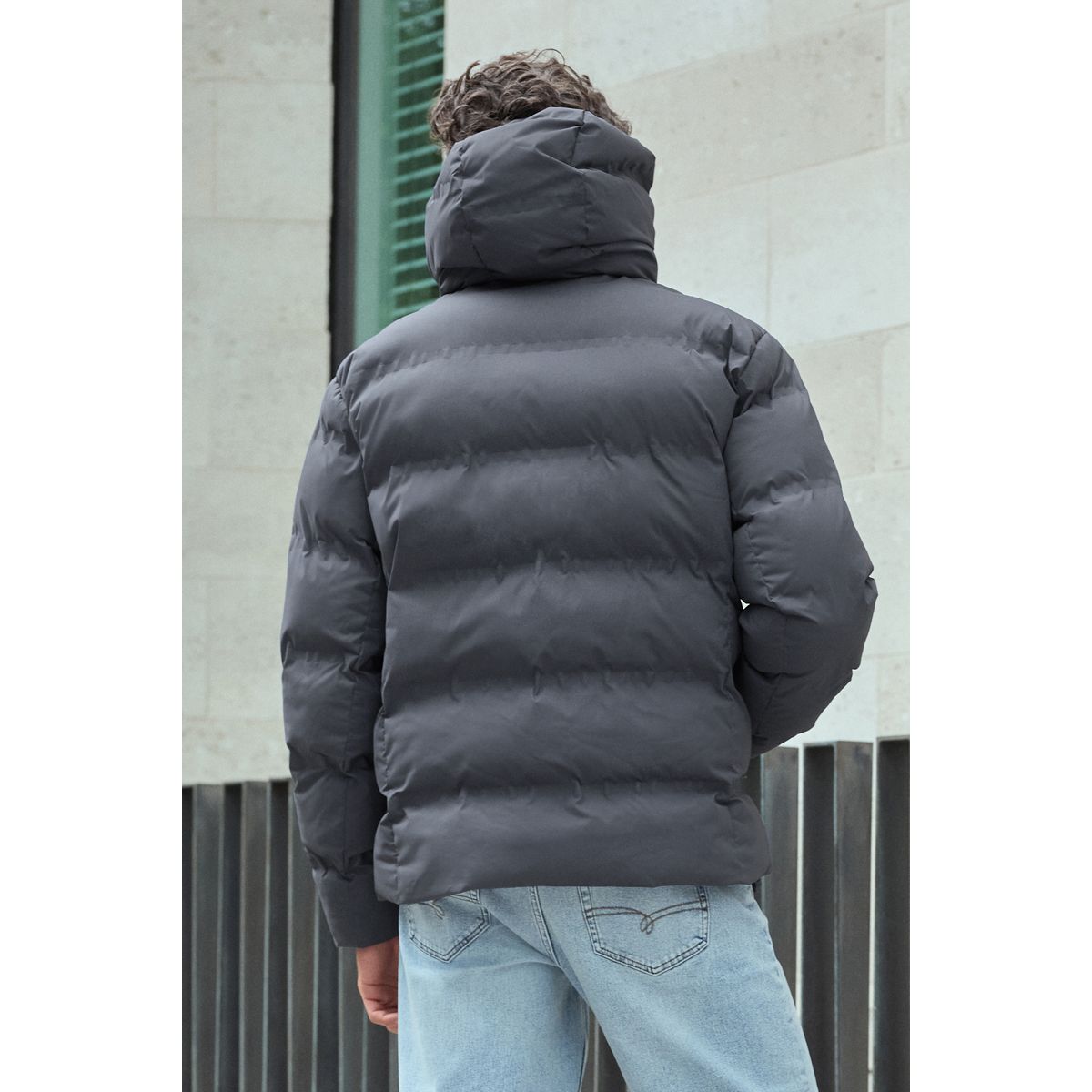 Doudoune à capuche imperméable bleu, NEXT