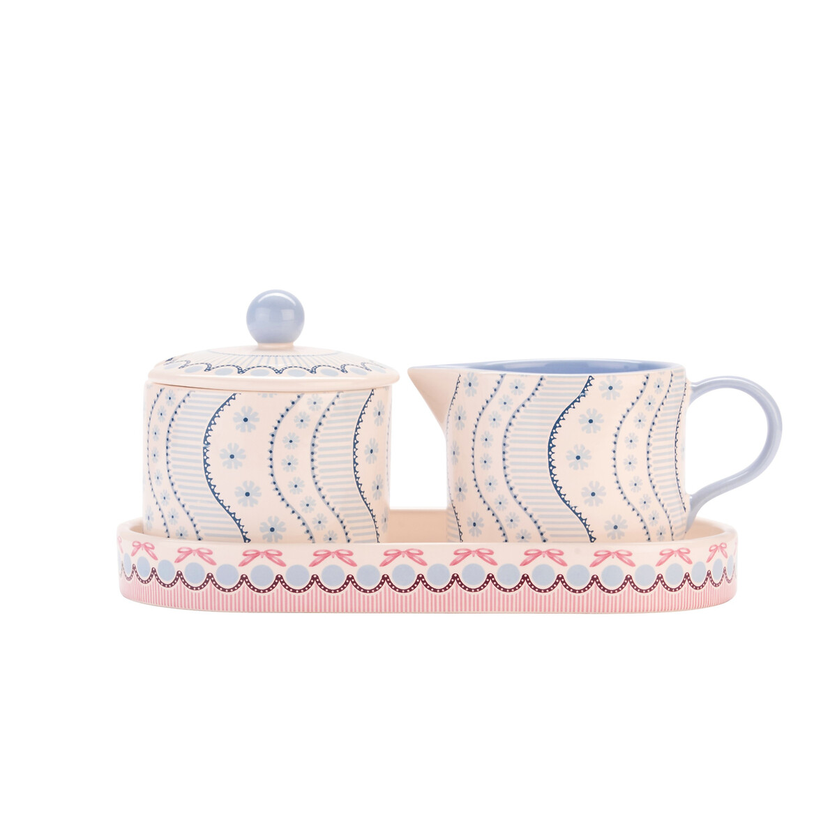 Spitalfields Silk Sugar & Milk Jug Set blue, CATH KIDSTON