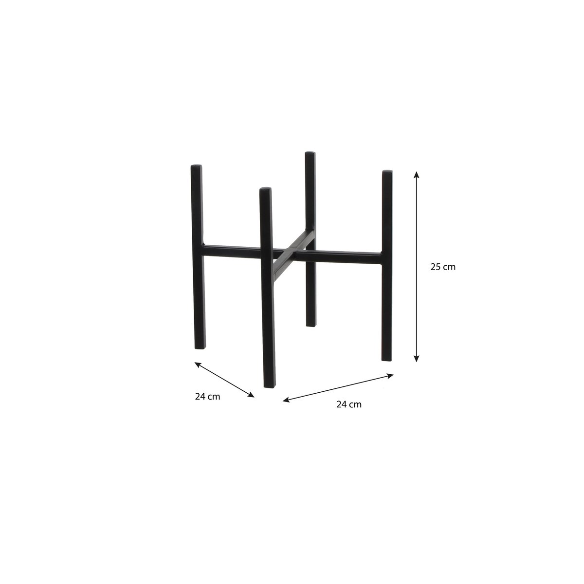 Support pour plantes H25 cm ASCOT noir, MICA DECORATIONS