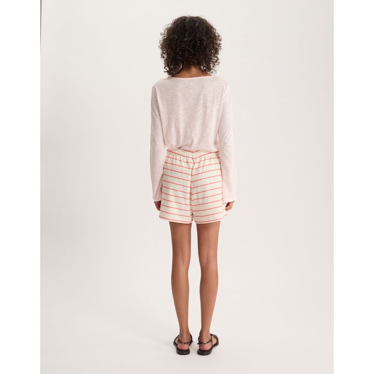 Short Lucas rayé rose, INES DE LA FRESSANGE PARIS