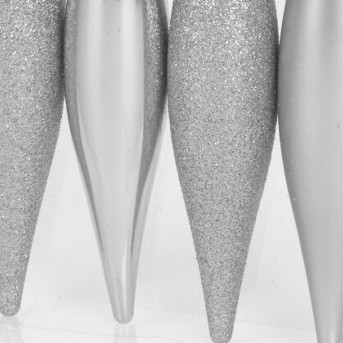 Set de 4 boules de Noël stalactites argentées - 4x15cm argent, WADIGA