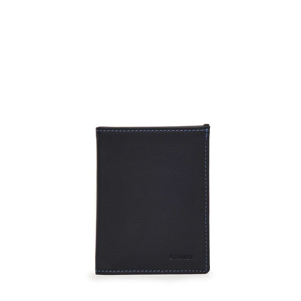 Portefeuille porte-cartes Paris cuir noir bleu, ETRIER