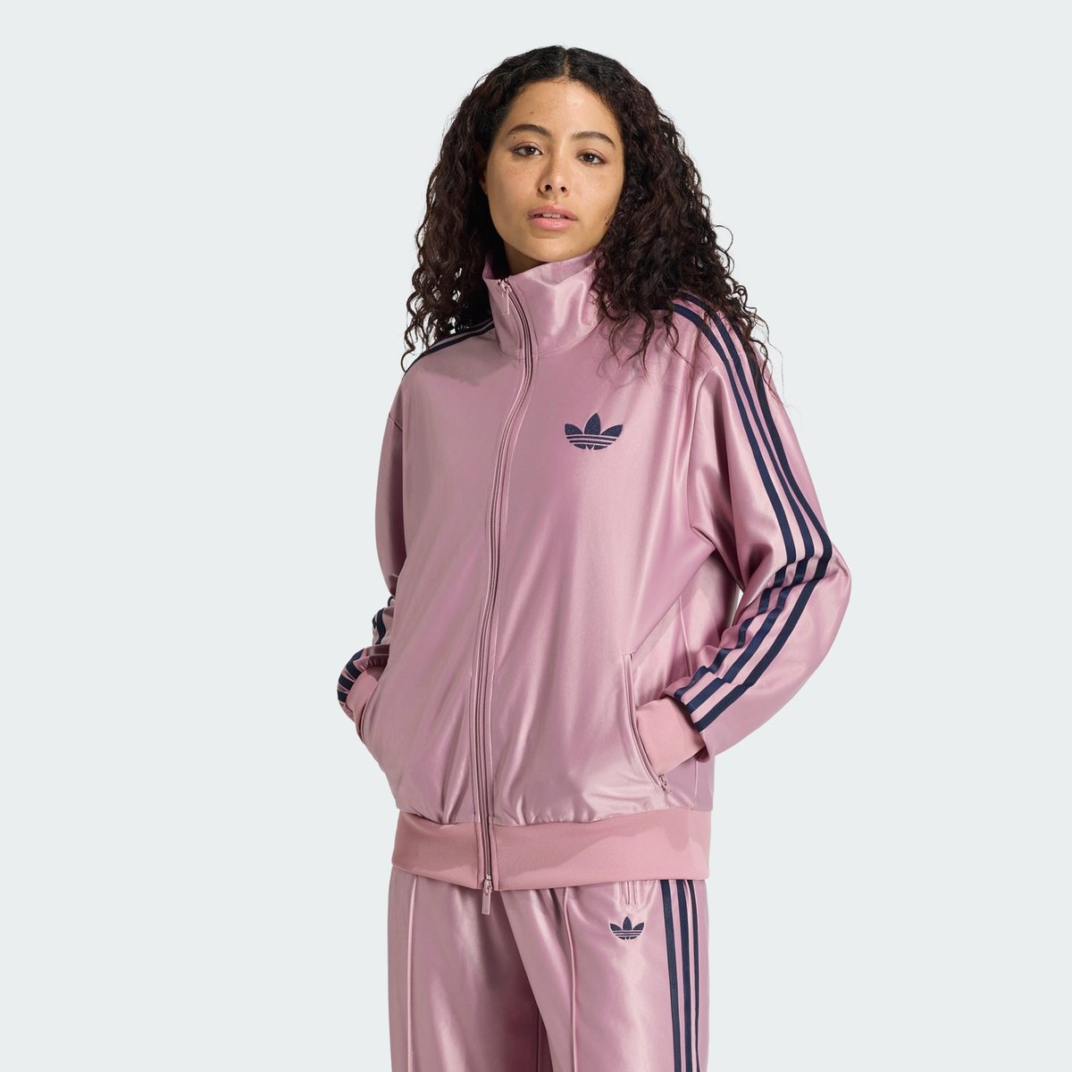 Veste De Survêtement Ample Métallisée Firebird magic mauve / night indigo, adidas Originals