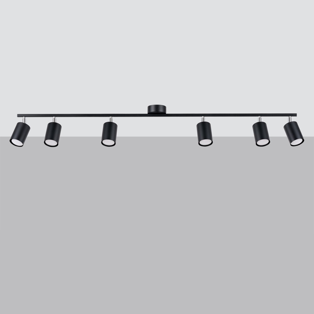 Plafonnier Acier Noir GU10 6 Lemmi noir, EDEN