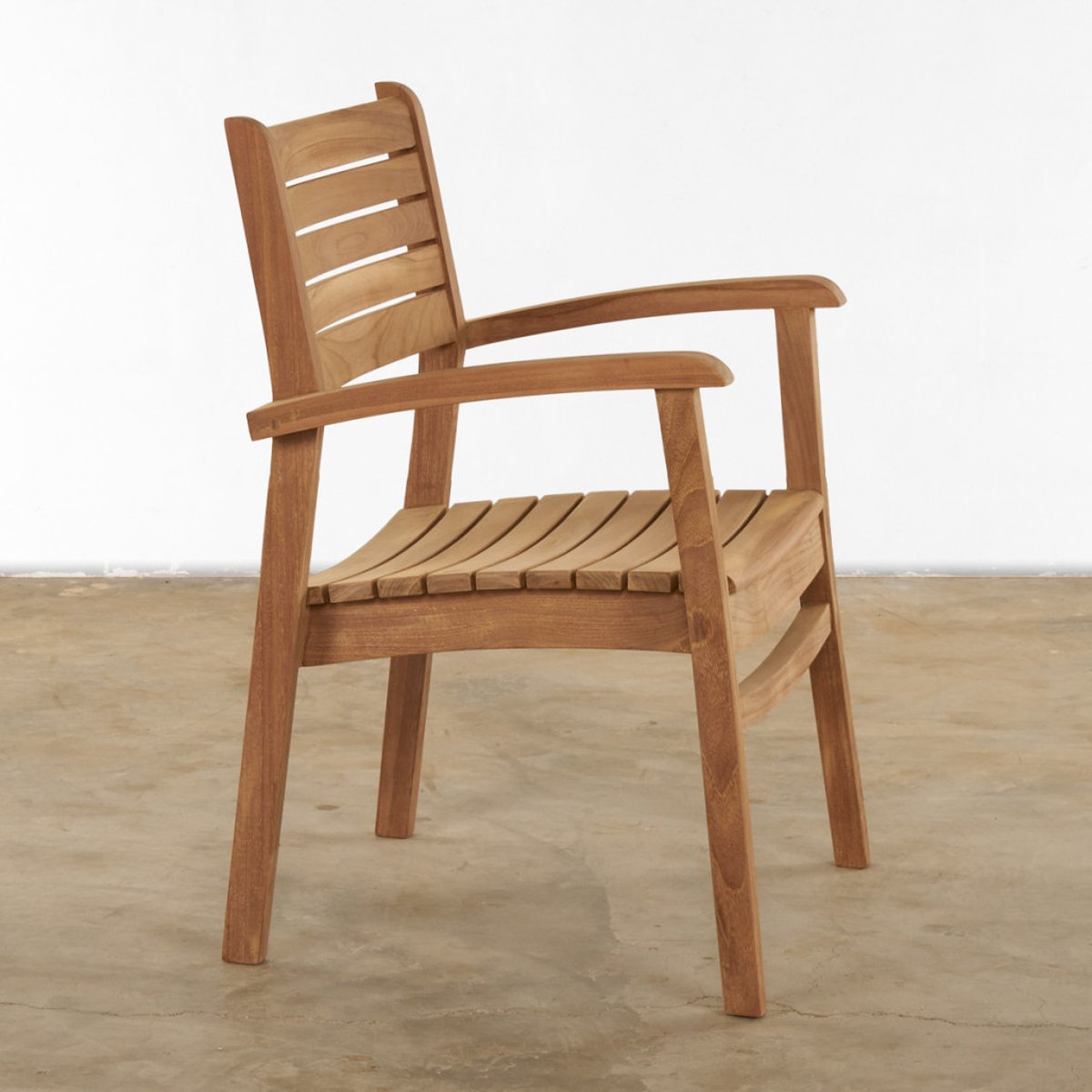 Fauteuil de jardin en teck massif Horismo naturel, WANDA COLLECTION
