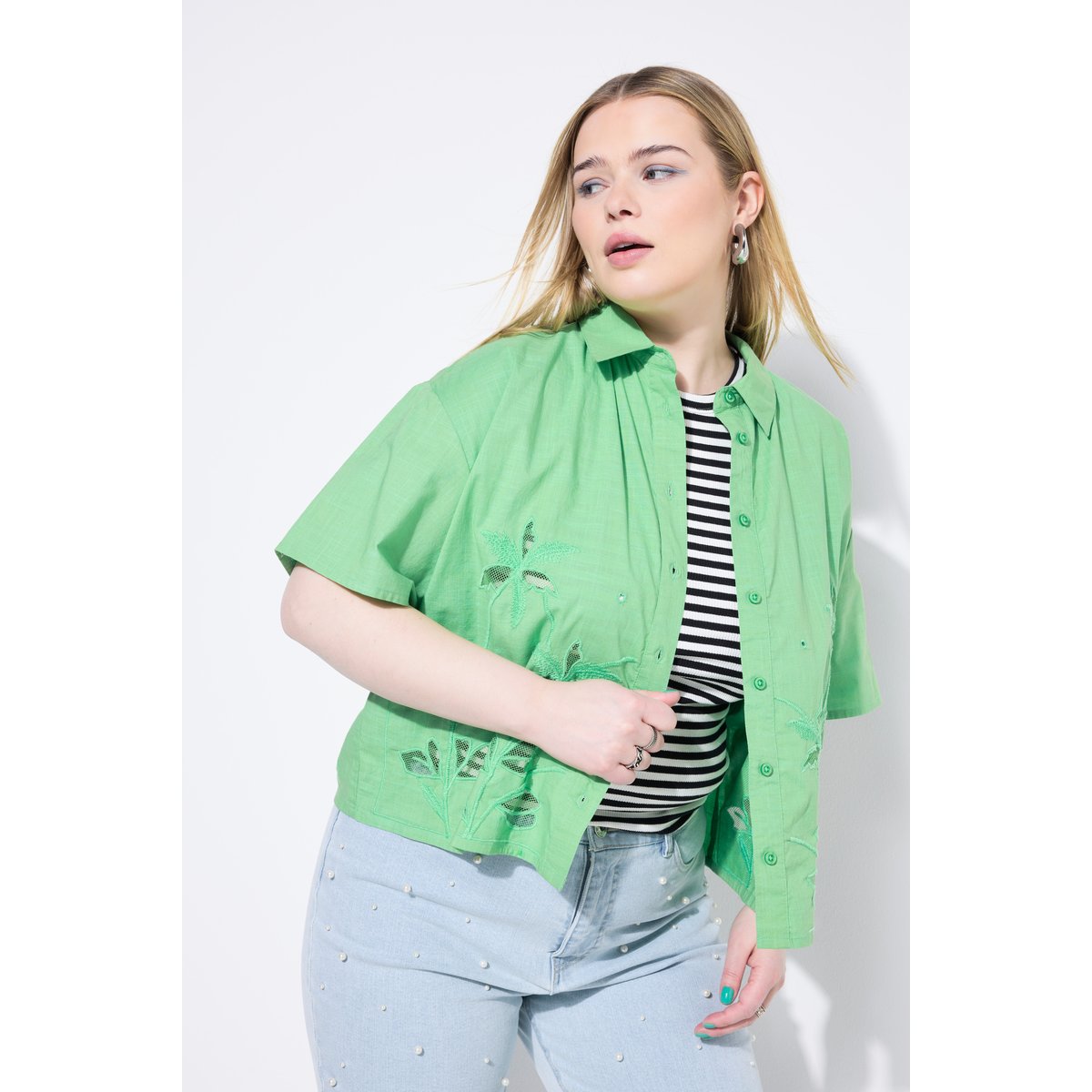 Chemisier coupe Boxy Shape vert trèfle, STUDIO UNTOLD