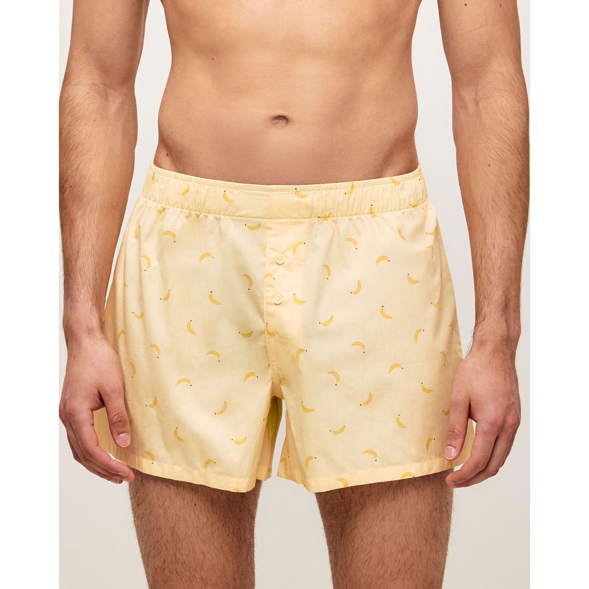 Caleçon en coton avec imprimé bananes BANAGROUPIZ jaune, UNDIZ