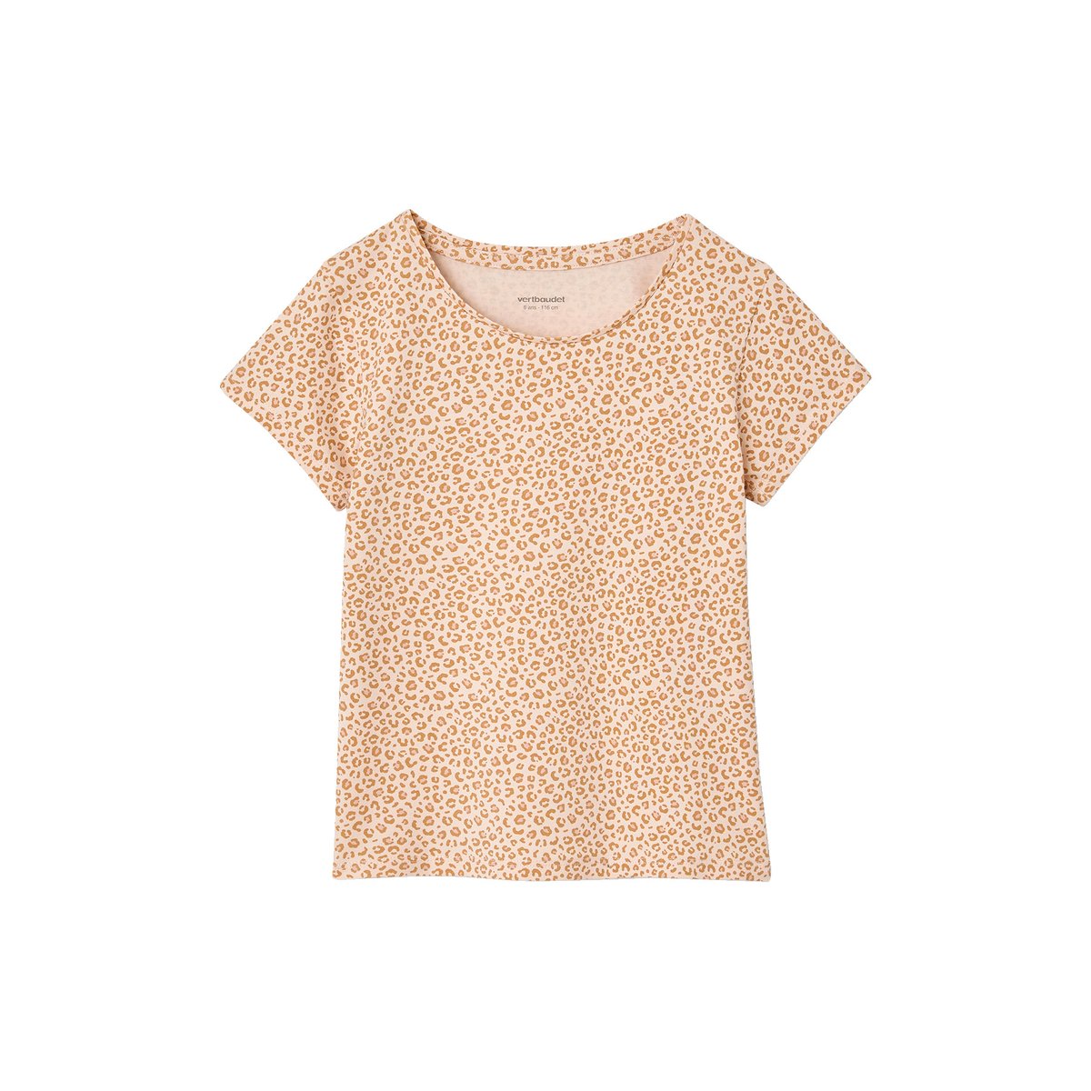 Lot de 3 T-shirts manches courtes beige, VERTBAUDET