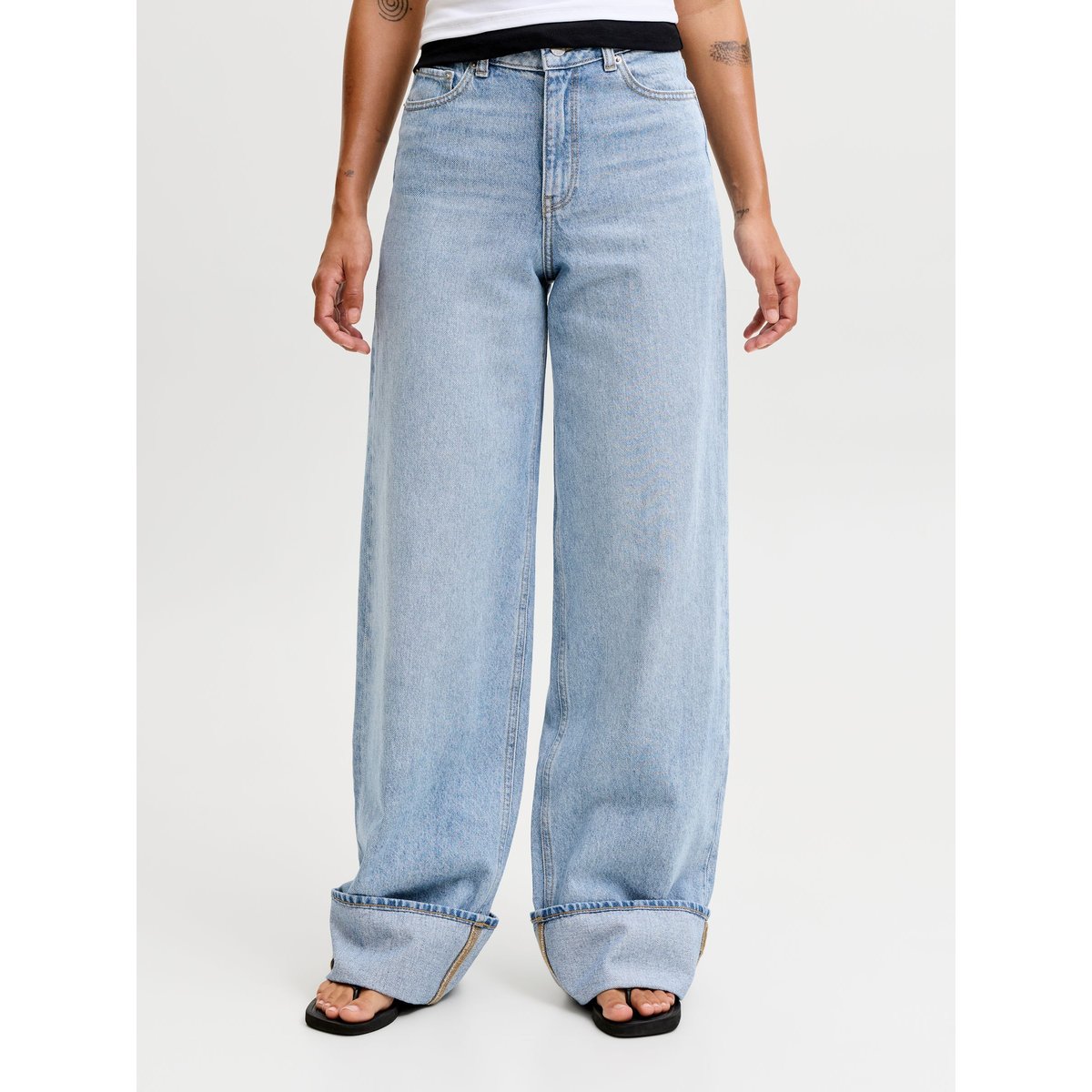 Jean À Coupe Large light blue denim, JJXX