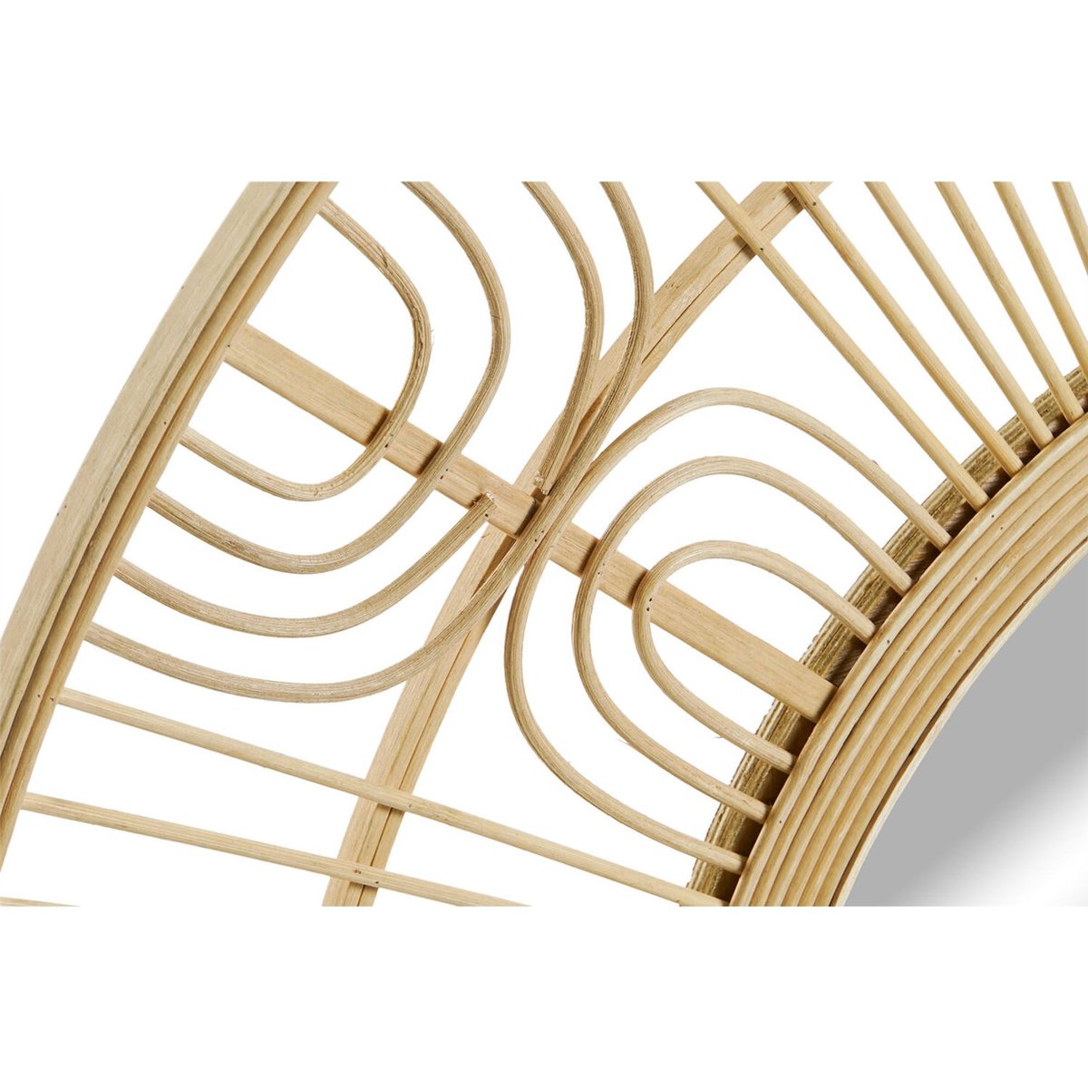 Miroir rond en bambou style scandinave bambou naturel clair, RECOLLECTION