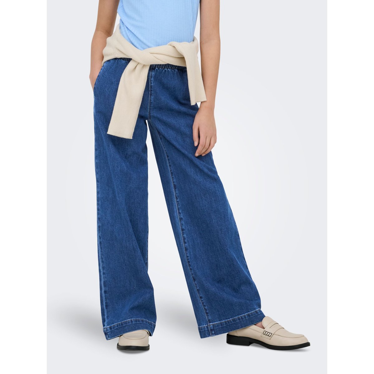 Jean À Jambe Large medium blue denim 1, KIDS ONLY