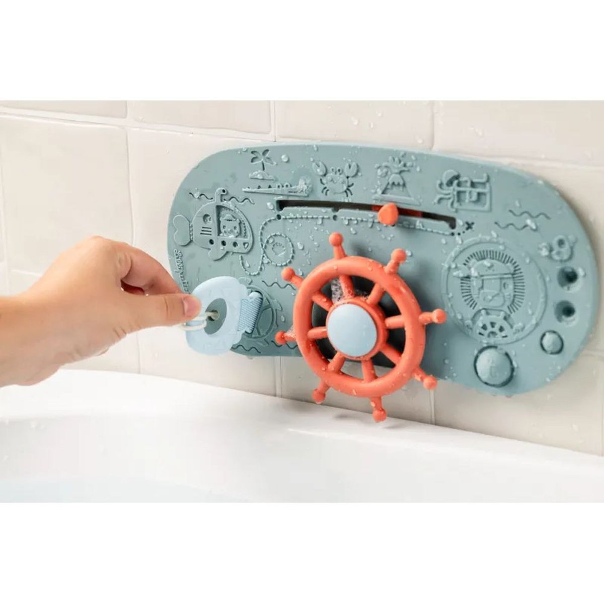 Panneau d'activités pour le bain Bateau pirate couleur unique, LILLIPUTIENS