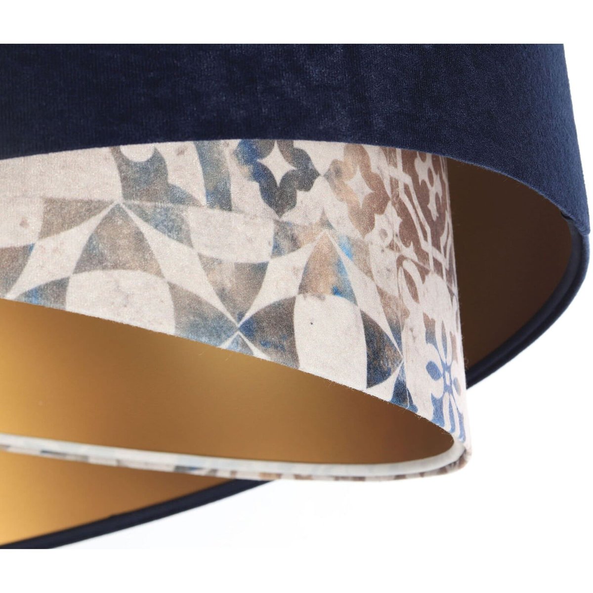 Suspension en tissu, GALAXY ASYMETRIC bleu marine, multicolore, or, BPS KONCEPT