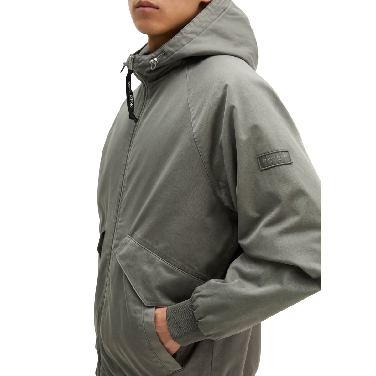 Veste à capuche en sergé avec un léger rembourrage gris, MARC O'POLO