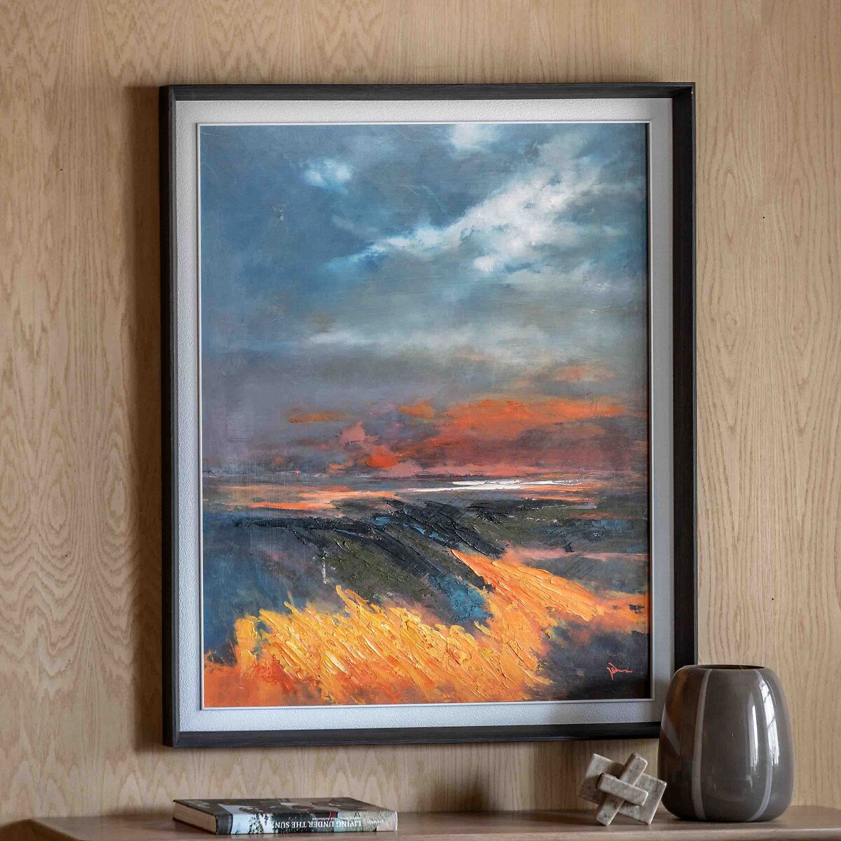 92x112cm Coastal Glow Framed Canvas orange, ÉDITÉ