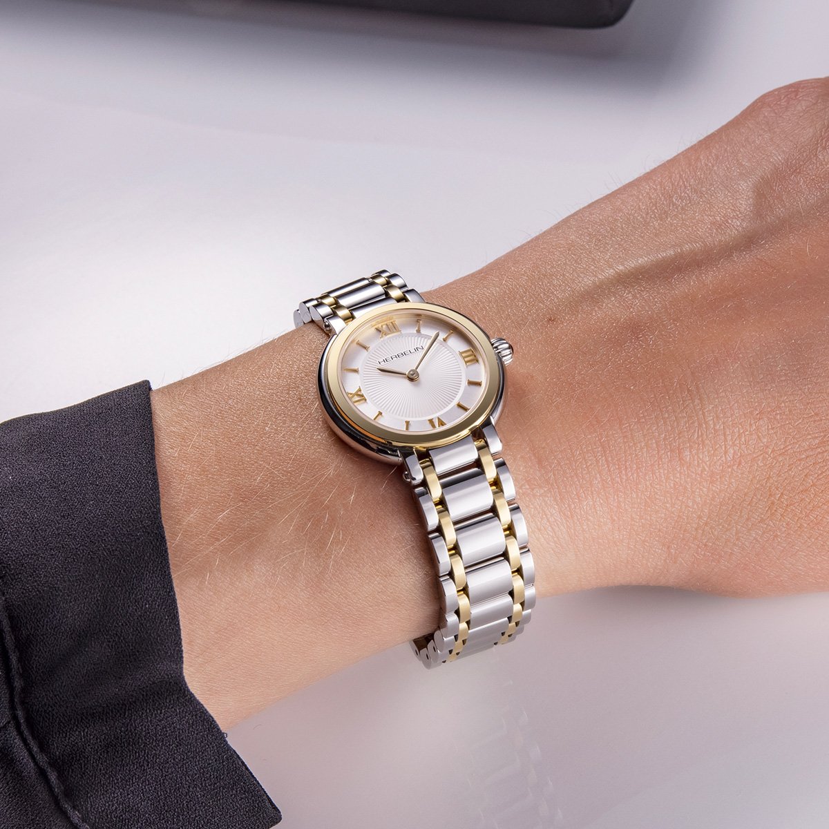 Montre Analogique  GALET argenté argenté argenté, HERBELIN