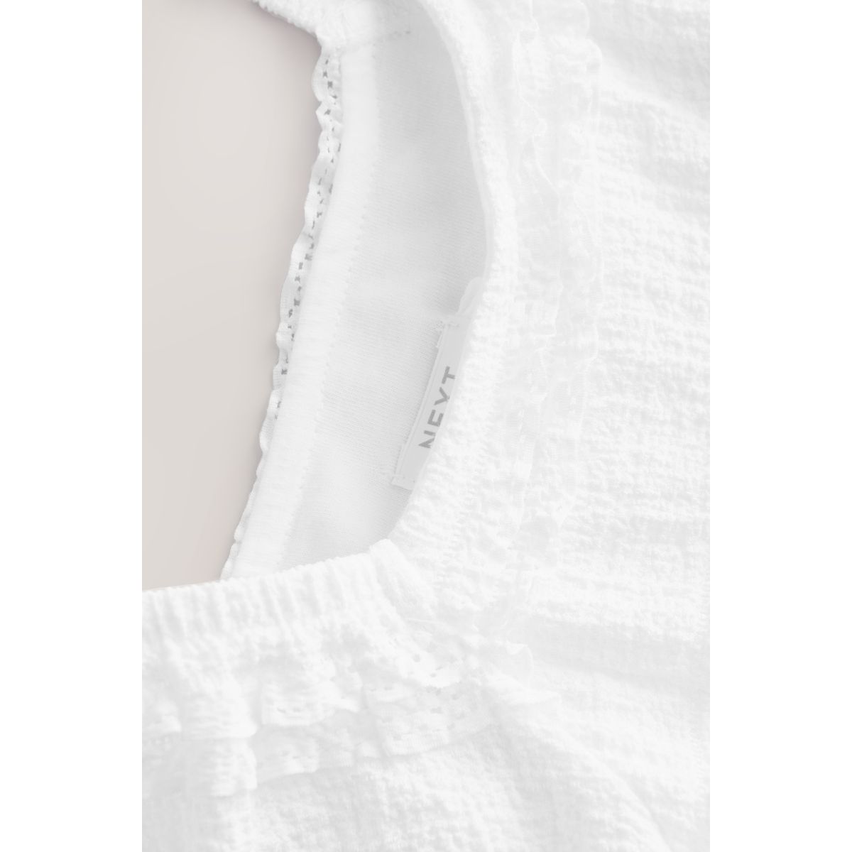 Robe à volants blanc, NEXT