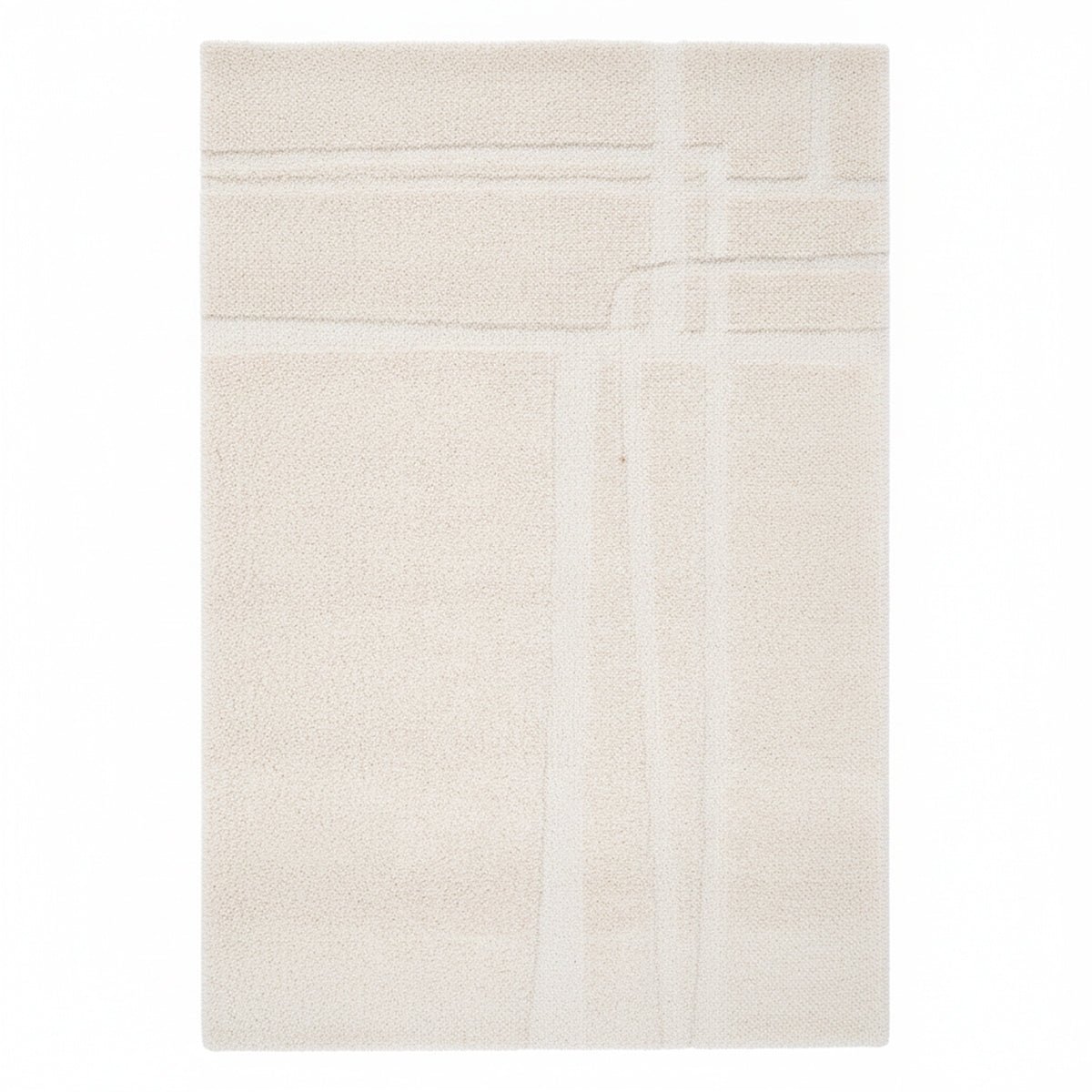 Tapis design doux et épais ARCHI beige sable, AFK LIVING