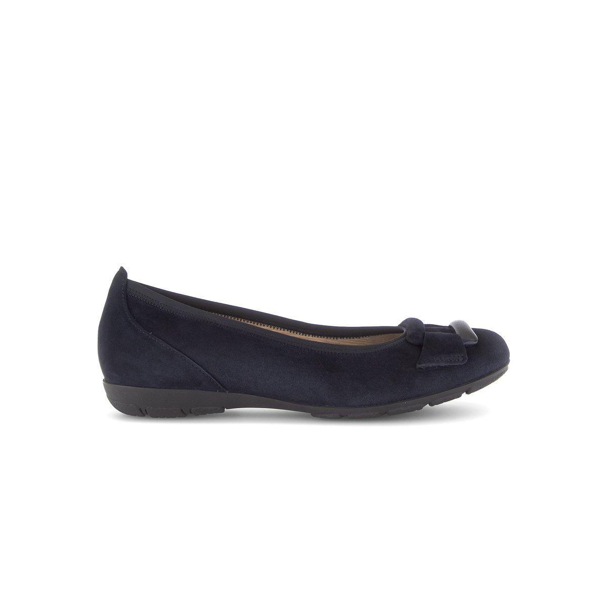 Ballerines en cuir à talon décroché bleu, GABOR