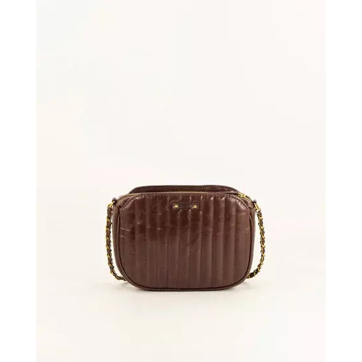 Sac à bandoulière en cuir matelassé, DIVINE marron, SESSUN
