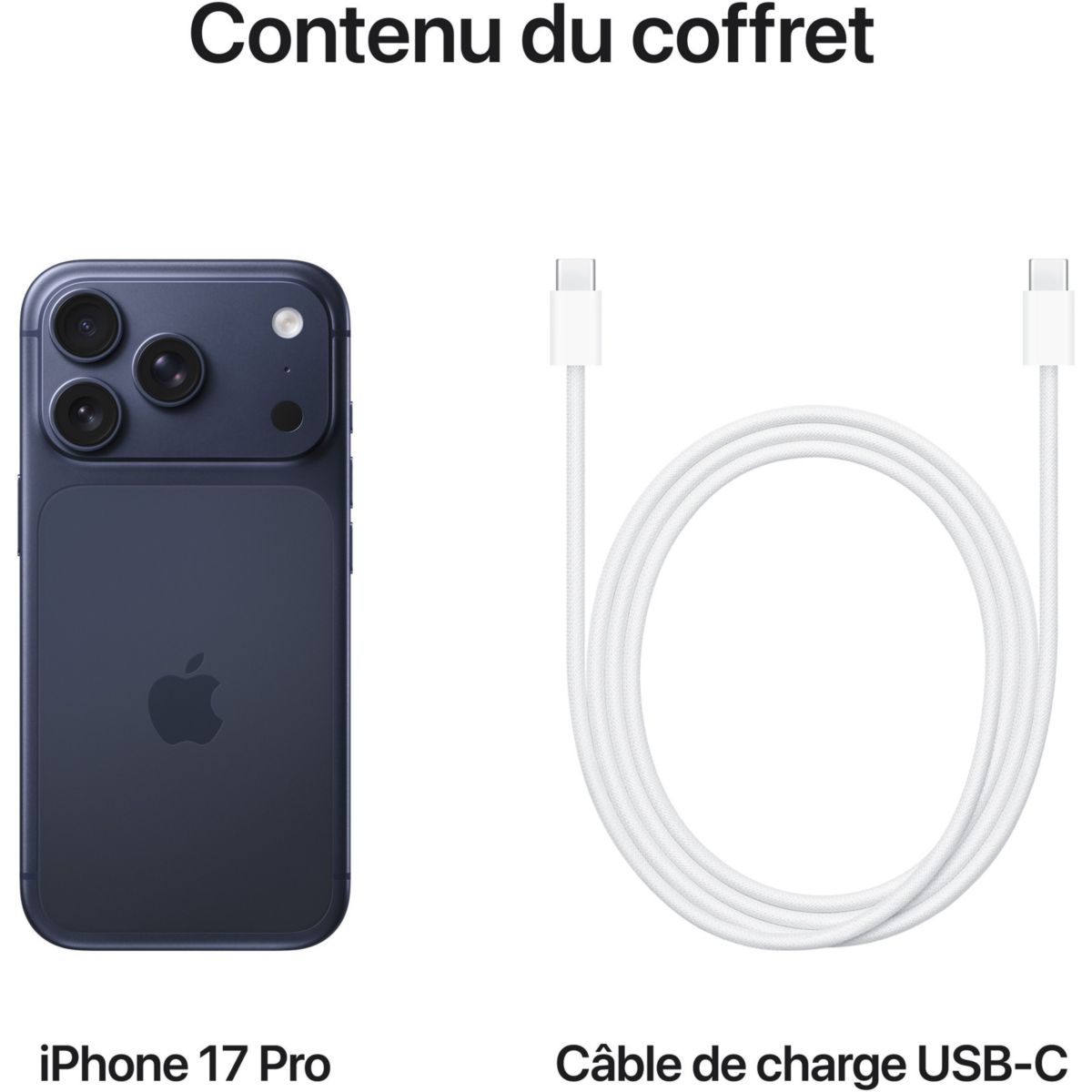 Smartphone iPhone 17 Pro 5G 512Go Bleu intense couleur unique, APPLE