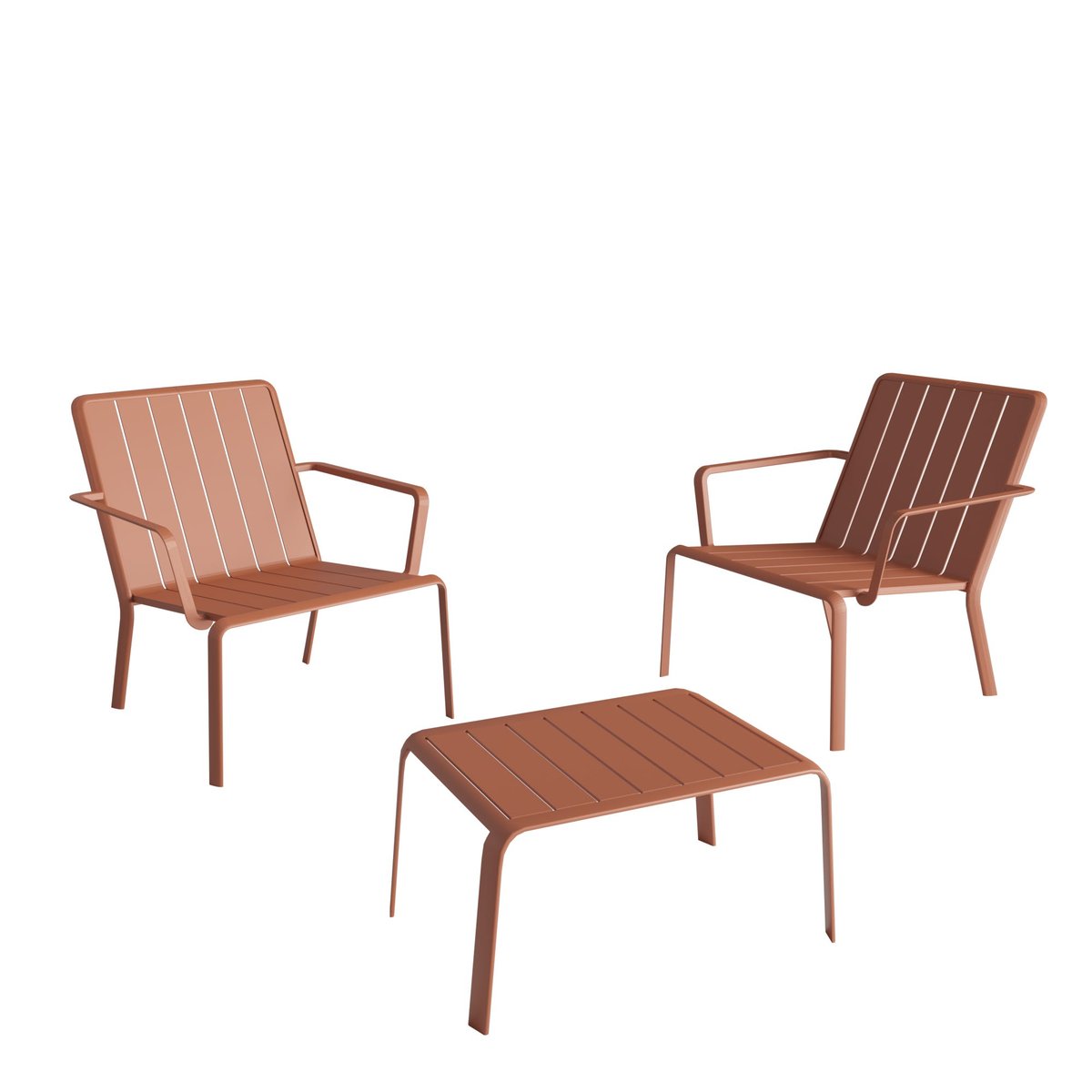 Chaise de jardin en aluminium, IDAHO orange / cuivré, NATERIAL